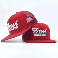 Casquettes de camionneur en maille style RS pour broderie 3D, respirantes, imperméables, à visière incurvée, unisexe, à fermeture snapback, pour le baseball et les sports de plein air
