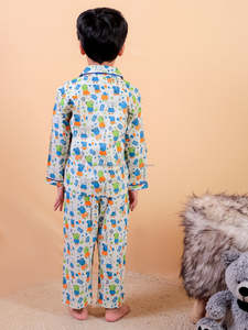 Haute qualité flanelle coton garçons pyjamas enfants vêtements de maison pantalons longs ensembles dessin animé impression chaud vêtements de détail pour le printemps en gros - Product Image 5