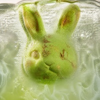 Bombe de bain effervescente en forme de lapin mignon, parfum melon miel, pour une baignade relaxante et hydratante, lot de 6 pièces, vente en gros, personnalisable OEM ODM, 80g