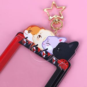 Custom Clear Acrylic Photo Frame Keychain <b>Plastic</b> Keyring Charms UV Printed Personalized Resin Anime - Product Image 4