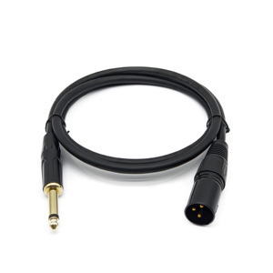 Câble <span class=keywords><strong>RCA</strong></span> mono en métal portable <span class=keywords><strong>XLR</strong></span> vers jack 6,35 mm mâle avec blindage combiné et gaine en nylon PVC pour haut-parleurs et lecteurs DVD - Product Image 4