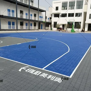 Enlio basketbol sahası döşemesi modifiye plastik spor halı kapak kat birbirine dış mekan matı oyun alanı tenis kortu