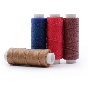 Chỉ may tròn sáp <span class=keywords><strong>polyester</strong></span> cường độ cao Hồng Cầu 15g 300/420/630/840D/3 dùng làm đồ trang sức, may da, may quần áo - Product Image 4