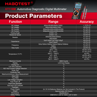 Multimeter Digital Genggam 3-Digit True RMS Portabel Fitur Cerdas Diagnostik Otomatis Peringkat 600V Aman Secara Intrinsik untuk Penggunaan Mobil