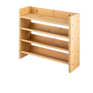 Wooden Multi Layer <b>Kitchen</b> Spice <b>Rack</b> 4 Layers Wall Mounted Large Capacity <b>Storage</b> For Spices And Seasonings - Product Image 5