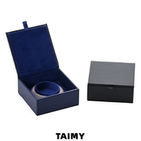 Boîte d'emballage pour bijoux en cuir PU avec logo personnalisé, boîte de présentation carrée en velours pour bracelets et joncs, petit MOQ 2 pièces, boîte de rangement cadeau, vente en gros