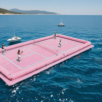 Plates-formes de sports nautiques gonflables personnalisées terrain de pickleball pour les enfants pour la pêche aventures en mer dans les parcs aquatiques