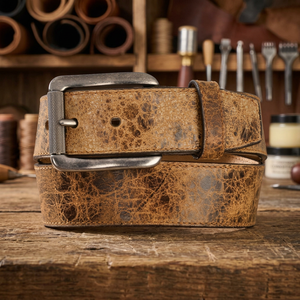 Ceinture classique vintage pour homme adulte, en cuir de vachette à motif uni, style européen, avec boucle en acier, écologique - Product Image 1