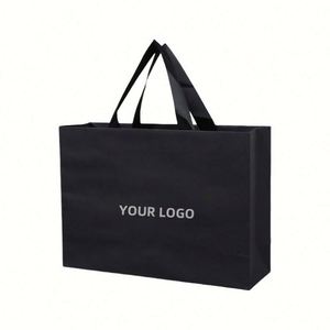 Sacs cadeaux en papier personnalisés de haute qualité, sacs en papier réutilisables pour le shopping avec votre propre logo - Product Image 2