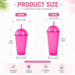 Custom Logo 12oz 24oz Glitter Dome Tumbler <b>with</b> Straw <b>Reusable</b> Plastic <b>Cup</b> for Cold Drinks Promotional Gift Tumbler - Product Image 2