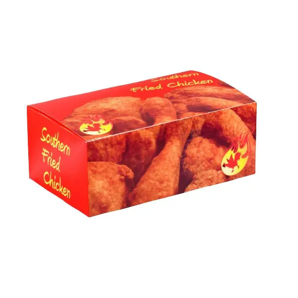 KFC Aile De Poulet Emballage Alimentaire À Emporter Boîte De Restauration rapide En Papier Kraft Aller Frits Rôtis Boîte De Poulet