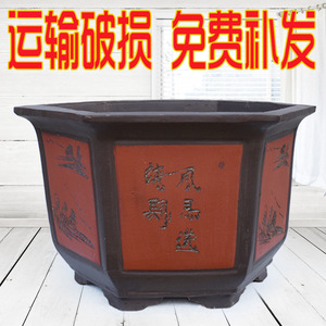 <b>Large</b>-sized <b>flower</b> <b>pots</b> (50mm or more in diameter) for potted <b>flowers</b>, fruit trees, cycads, etc. (hexagonal, suitable for home - Product Image 2