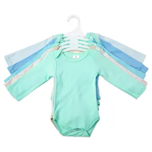 Wholesale High Quality Breathable 4 Seasons Set Of 5 Pieces Silky Ropa De Bebe Buttons Romper Elastic Baby Bodysuit