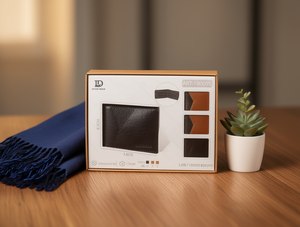 Set Regalo Portafoglio in Pelle da Uomo Stile Moderno Senza Fogli Staccabili AH180095 - Product Image 2