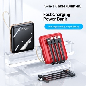 Mini Built In Cable Power Bank 10000mAh <b>Large</b> Capacity Portable Charger Corporate <b>Gift</b> Power Supply - Product Image 3