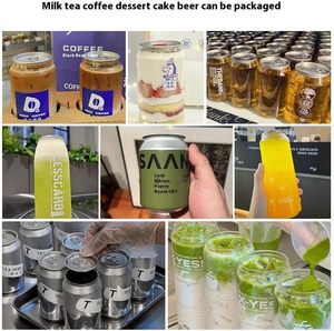 Ce tự động xách tay không xoay nhựa nhôm PET có thể niêm phong bong bóng chai Trà tin Pop có thể niêm phong máy - Product Image 3