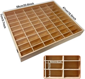 Organizador de exhibición de coches en miniatura <span class=keywords><strong>Hot</strong></span> <span class=keywords><strong>Wheels</strong></span> a escala 1/64, estuche de almacenamiento de madera para montar en la pared, resistente al polvo, con puerta, con capacidad para 60 coches - Product Image 4