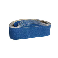 Bande abrasive dure en zircone alumineuse bleue 610x100mm, grain 24-1200, support en tissu, personnalisable OEM pour le ponçage du métal et du bois