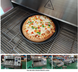 Equipo de Panadería Comercial, <span class=keywords><strong>Horno</strong></span> de Pizza Eléctrico a Gas con Cinta Transportadora, Línea de Producción Automatizada de Pizza Congelada de 18/26/32 Pulgadas - Product Image 3