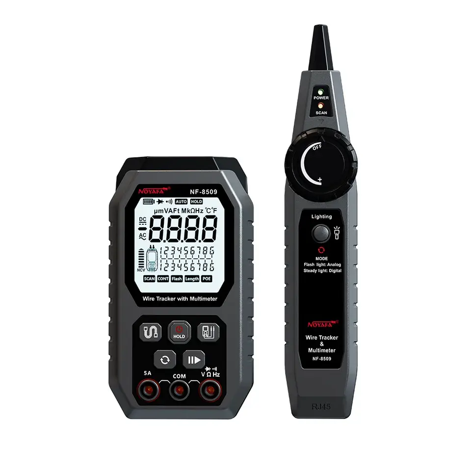 Detektor kawat multifungsi dengan penguji pengukuran panjang kabel jaringan Multimeter NF-8509