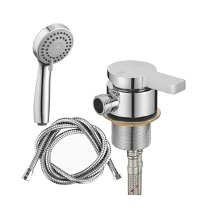 Watermerk Badkraan Set, Aan De Muur Gemonteerde Enkele Hendel Rv Bad-Douche Mixer Badkamer Douche Set