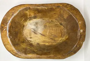 Handmade Large Oval Bread <b>Bowl</b> Traditional Wooden <b>Dough</b> <b>Bowl</b> for Baking & Home Decor for Kitchen Dining & Decorative Purpose - Product Image 3
