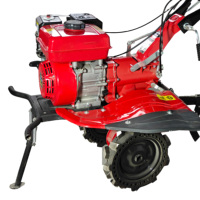 Motoculteur à essence 4 temps 177F 9 CV avec transmission par engrenages, désherbeur multifonctionnel pour le travail du sol et le désherbage des petites exploitations agricoles