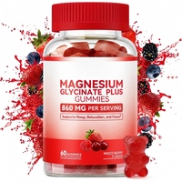Gummies de magnésium complexe à marque privée, très vendues, avec glycinate, taurate et citrate, favorisant le sommeil, la relaxation, la concentration et la santé musculaire
