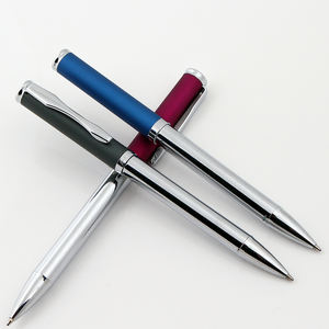 Nouveau stylo bille métallique 2025 à mécanisme rotatif, encre noire et bleue, largeur d'écriture 1,0 mm, personnalisable avec logo - Product Image 1