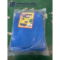 Bâche de camion imperméable MILLION 130 g/m² légère, bleue, résistante aux déchirures, en tissu PE, rouleaux de bâche HDPE