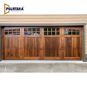 Puerta de Garaje de Madera Real de Estilo Moderno para Casa de Campo, Puerta de Garaje Rústica de Estilo <span class=keywords><strong>Tudor</strong></span>, Puerta de Garaje Residencial de Madera con Diseño de Carruaje - Product Image 3