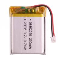 Petite batterie Li-ion Qian-sun 602020 601525 602025 200mah 250mah 3.7v Batterie au lithium polymère rechargeable