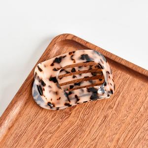 Fermaglio per Capelli Piatto di Lusso Personalizzato per Donne, Nuovo Design Elegante in Acetato di Cellulosa Blu, Accessorio per Capelli Regalo - Product Image 5