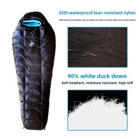 Sac de couchage en duvet de canard blanc à 90% pour adultes, camping en plein air, portable, chaud, hiver, ultraléger, sac de couchage en duvet d'oie