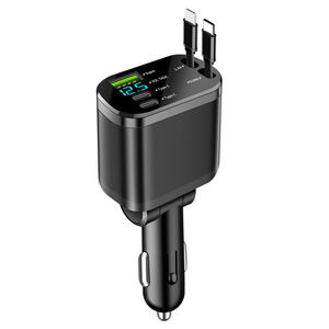 2 câbles rétractables 66W, chargeur de voiture rétractable, chargeurs pour téléphone portable, chargeur de voiture <span class=keywords><strong>4</strong></span> en 1 pour <span class=keywords><strong>iPhone</strong></span> - Product Image 3