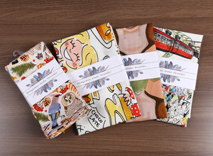 OEM Customized Dinner Table Soft Linen <strong>Napkin</strong> Washable Digital Printed Cotton Linen Tea Towels