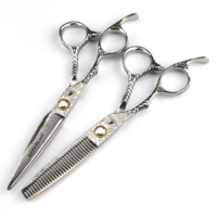Ciseaux de coiffure professionnels de 6,0 pouces pour gauchers, en acier inoxydable Damas, kit de ciseaux de salon de coiffure, personnalisables avec LOGO HS-653
