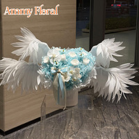 AM-PFE166 Ammy Angel's Wings Ge conserveerde Rozen Bloem Geschenkdoos Eeuwige Roos Ornament Valentijnsdag Bruiloft Cadeaus Decoratie