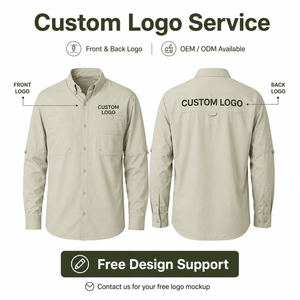 <span class=keywords><strong>Camisas</strong></span> de Pesca Personalizadas con Protección Solar UPF 50, Transpirables, con Botones, Diseño Ventilado en la Espalda <span class=keywords><strong>para</strong></span> Actividades al Aire Libre - Product Image 3