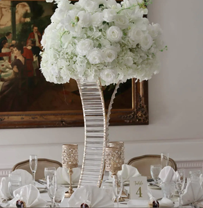Supporto <span class=keywords><strong>per</strong></span> fiori in metallo argento oro 80cm decorazione matrimonio tavolo centrotavola vaso di fiori Stand <span class=keywords><strong>per</strong></span> decorazione festa di nozze - Product Image 6