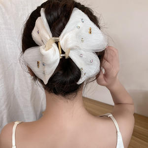 Nouvelle pince à cheveux grande taille en maille avec strass, motif papillon, pour l'arrière de la tête, accessoire capillaire - Product Image 3