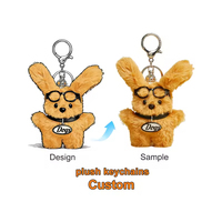 Jouets en peluche personnalisés en coton et tissu, porte-clés animaux en peluche, cadeau promotionnel unique, porte-clés en peluche personnalisé avec coton PP