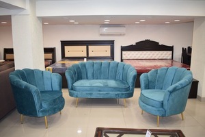 Moderner Hotel- und Wohnmöbel Balkon-Liegestuhl Stoff-Relaxsessel Freizeit-Wohnzimmer Samt-Lounge-Sofa - Product Image 2