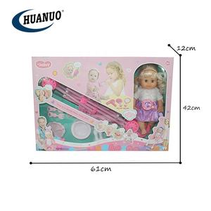 Lovely Baby Doll Stroller Toy,15 pulgadas Baby Toy Realista Drinking Dolls Set <span class=keywords><strong>Reborn</strong></span> Baby Dolls Girls con <span class=keywords><strong>carrito</strong></span> - Product Image 6