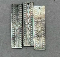 Pendentif Feuille en Nacre Coquille de Tahiti Noire pour Bijoux DIY