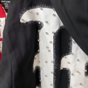 Sudadera con Capucha Personalizada para Hombre 2026, Estilo Punk Y2K, con Pedrería, Gráficos, Letras Góticas, Sudadera Gruesa, OEM - Product Image 6