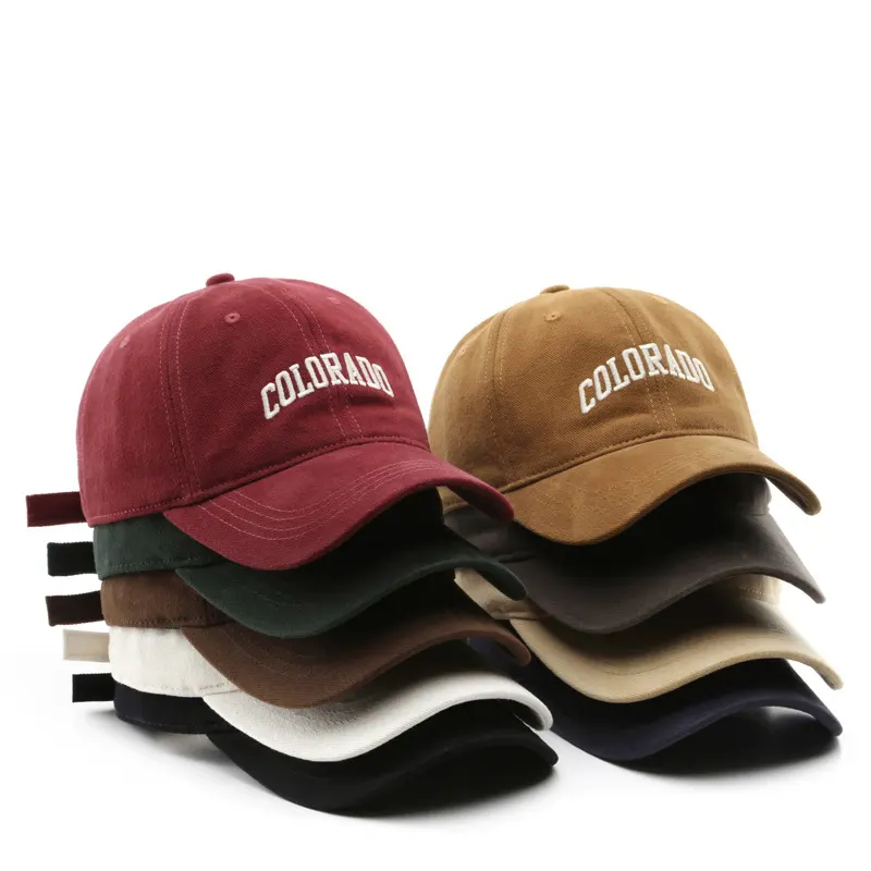 Wholesale Adjustable Four Seasons Outdoor Hats For Man And Woman 6 Panels Custom Embroidery Logo Baseball Cap