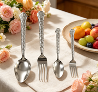 Vente en gros d'articles de table en acier inoxydable, ensemble de couverts cuillère-fourchette pour hôtels et restaurants