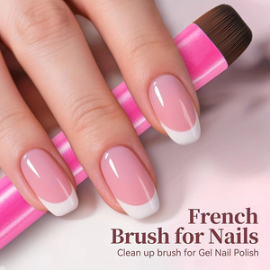 Pinceau à ongles français 3 en 1 à pointe fine en nylon pour dégradé, gel UV, acrylique, manucure en salon - Product Image 4