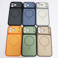 Étui de téléphone magnétique mat bicolore en PC et TPU de qualité supérieure pour iPhone 17 Pro Max